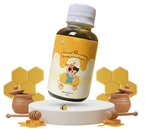 Ibu dan anak bahagia menggunakan TinyHoney, suplemen madu untuk pencernaan dan nafsu makan anak
